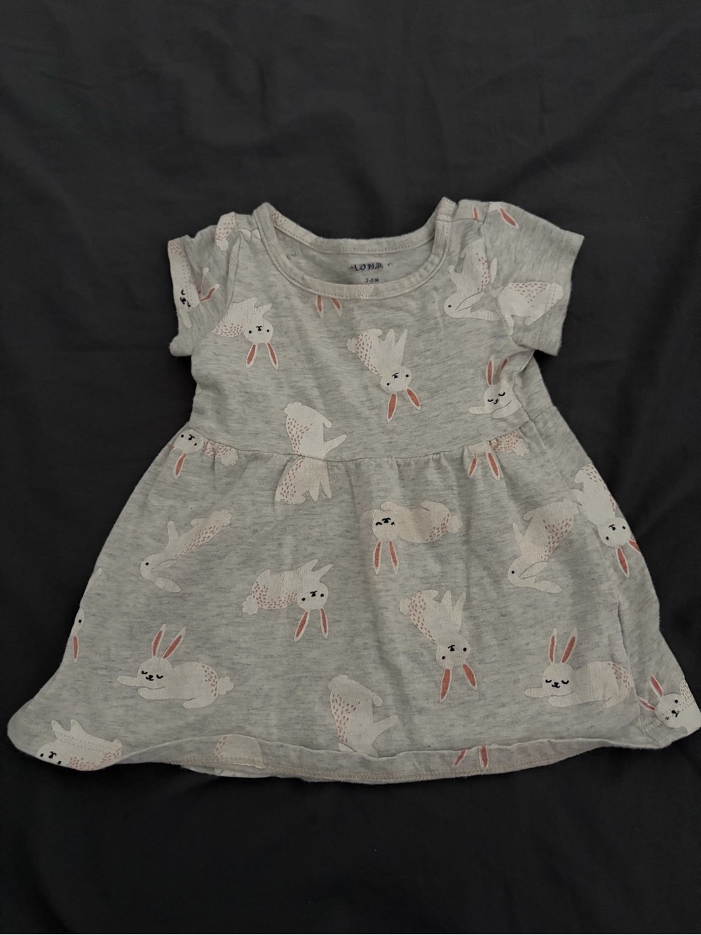 Old Navy Heather Gray Baby Dress with Bunny Design